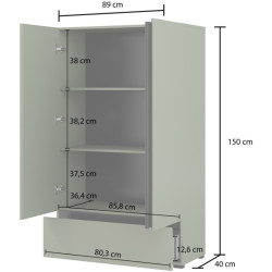 Bieliźniarka 2D1S Cross S 38 Zieleń Helvetia Wieruszów