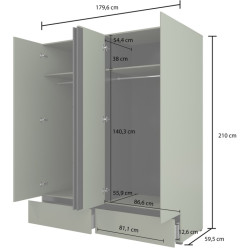 Szafa 4D2S Cross S 20 Zieleń Helvetia Wieruszów