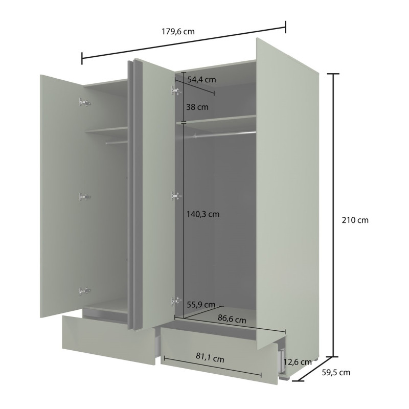 Szafa 4D2S Cross S 20 Zieleń Helvetia Wieruszów