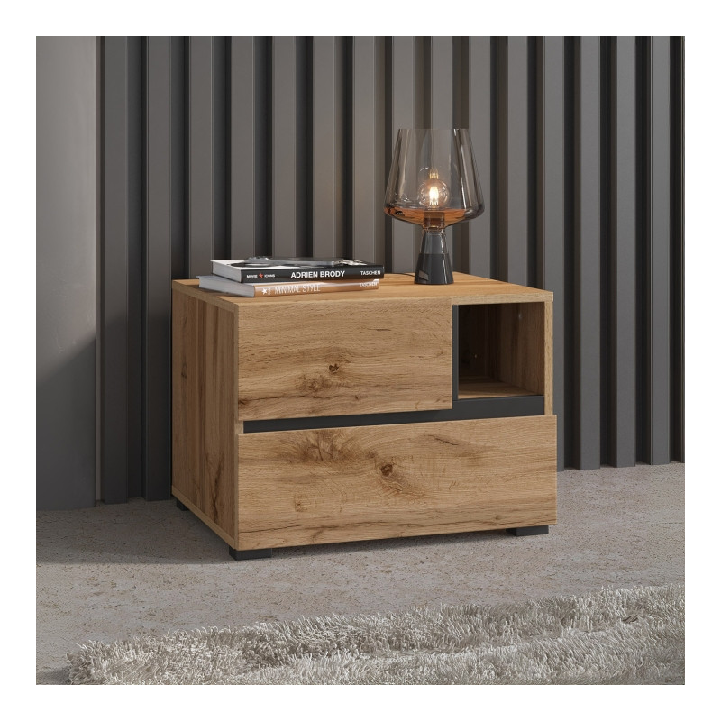 Stolik nocny 2S Cross S 22 Dąb wotan Helvetia Wieruszów