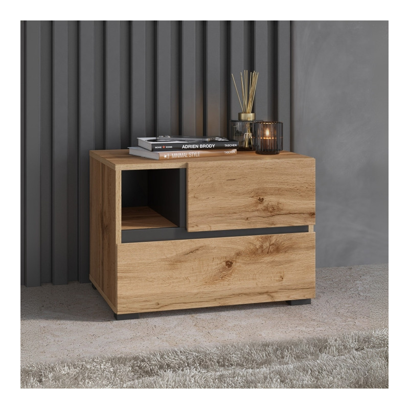 Stolik nocny 2S Cross S 22 Dąb wotan Helvetia Wieruszów