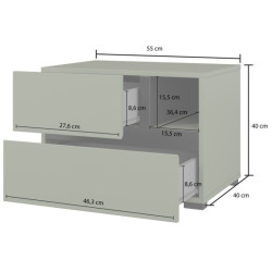 Stolik nocny 2S Cross S 22 Zieleń Helvetia Wieruszów