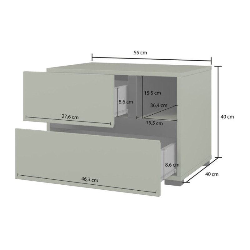 Stolik nocny 2S Cross S 22 Zieleń Helvetia Wieruszów