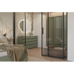 Komoda Cross S zgaszona zieleń 80x85 – 4 szuflady | Domowanie Komoda Cross S zgaszona zieleń 80x85 – 4 szuflady | Domowanie