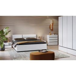 Łóżko Cross S biały 160x200 Helvetia – nowoczesny styl | Domowanie