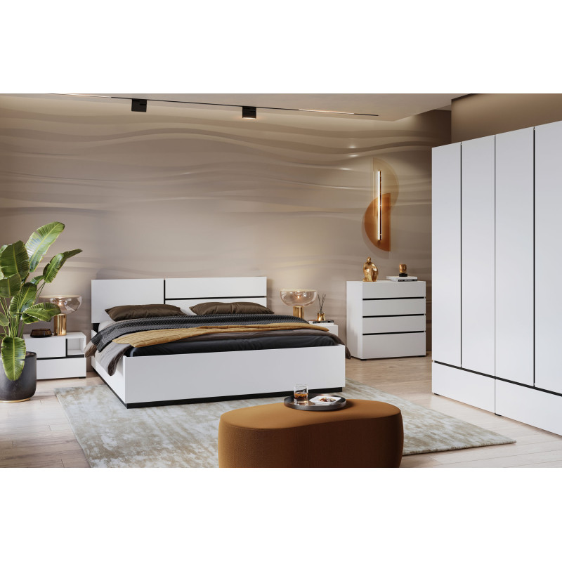 Łóżko Cross S 180x200 biały Helvetia – styl i komfort | Domowanie