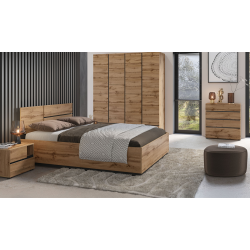 Łóżko Cross S 180x200 dąb wotan Helvetia – naturalny styl | Domowanie