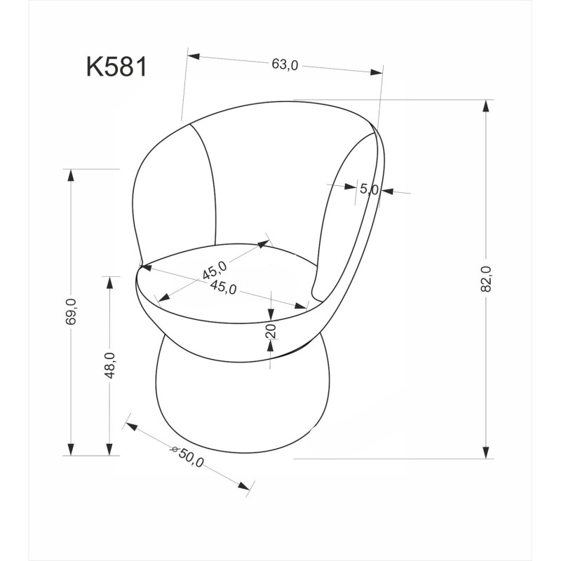 Krzesło obrotowe London beż
