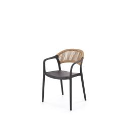 Krzesło boho Lisbon czarno-naturalne Krzesło boho Lisbon czarno-naturalne