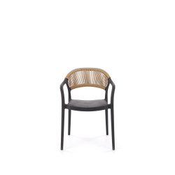 Krzesło boho Lisbon czarno-naturalne Krzesło boho Lisbon czarno-naturalne