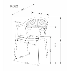 Krzesło boho Lisbon czarno-naturalne Krzesło boho Lisbon czarno-naturalne