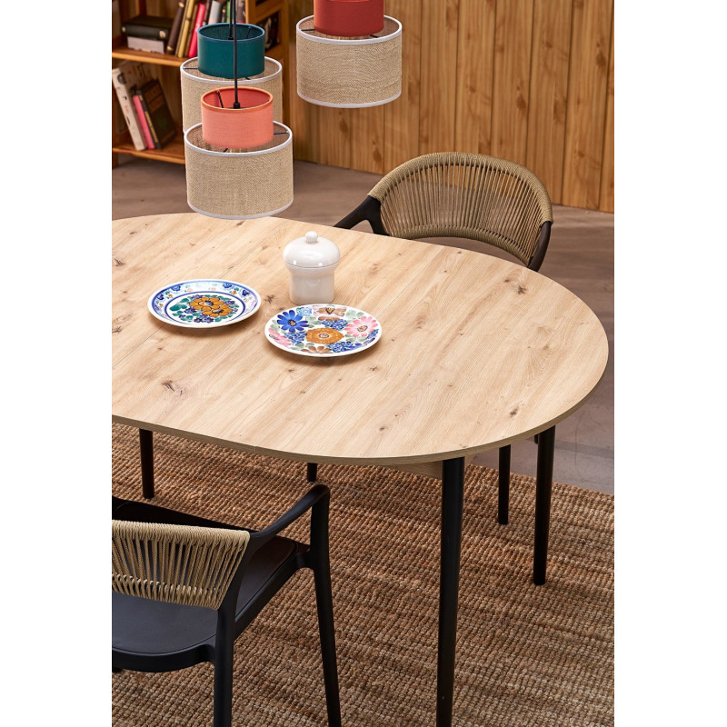 Krzesło boho Lisbon czarno-naturalne