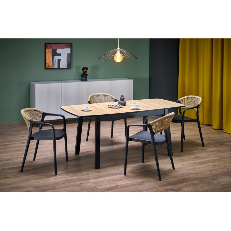 Krzesło boho Lisbon czarno-naturalne