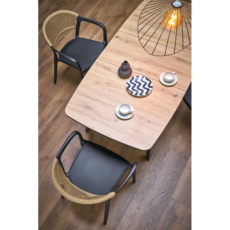 Krzesło boho Lisbon czarno-naturalne