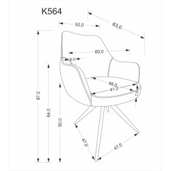 Krzesło obrotowe Oxford beż Krzesło obrotowe Oxford beż