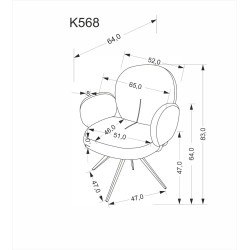Krzesło obrotowe Bristol cynamon Krzesło obrotowe Bristol cynamon
