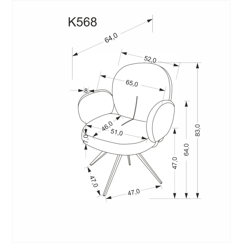 Krzesło obrotowe Bristol popielate