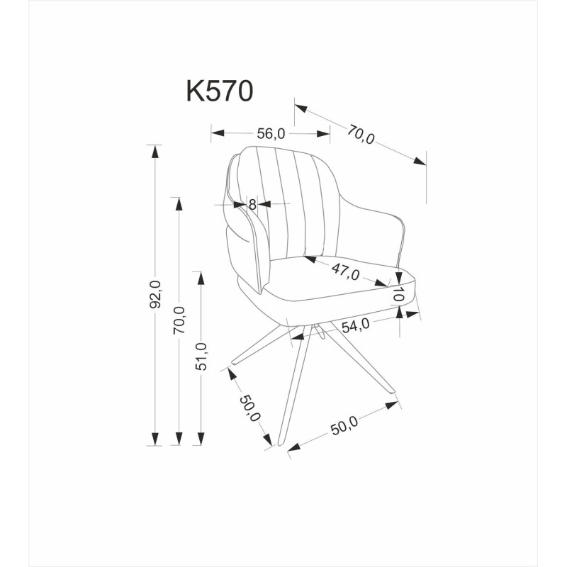 Krzesło obrotowe Cardiff popielate