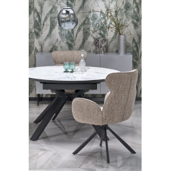 Krzesło obrotowe Chester ciemny beż