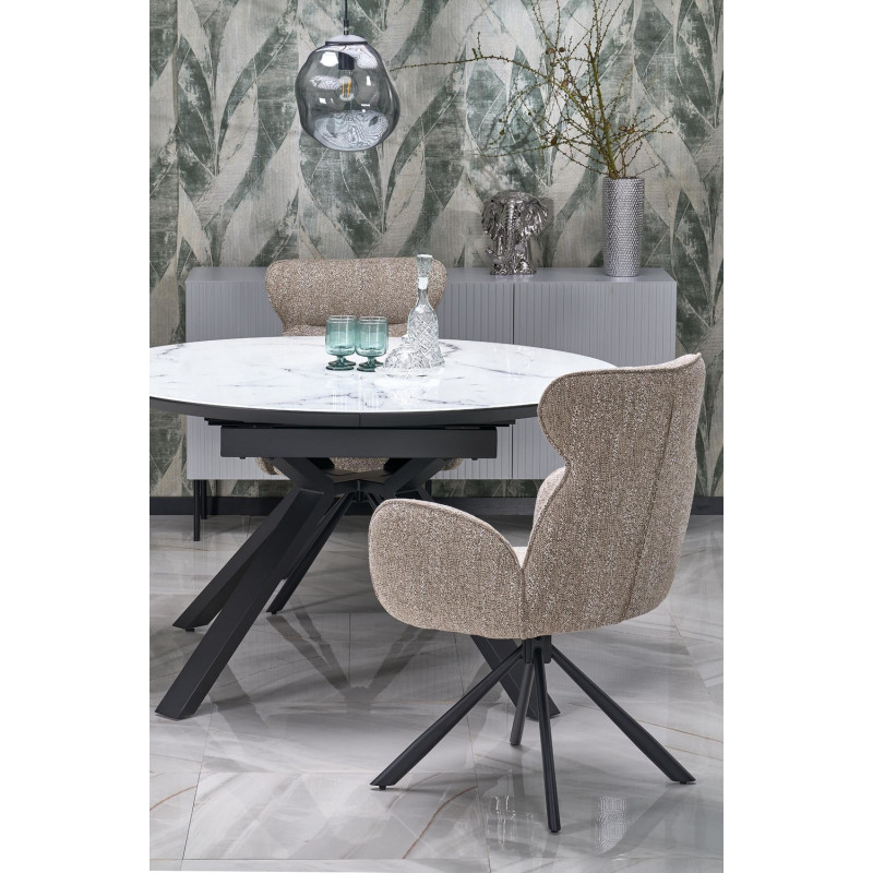 Krzesło obrotowe Chester ciemny beż