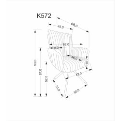 Krzesło obrotowe Denver kremowy Krzesło obrotowe Denver kremowy