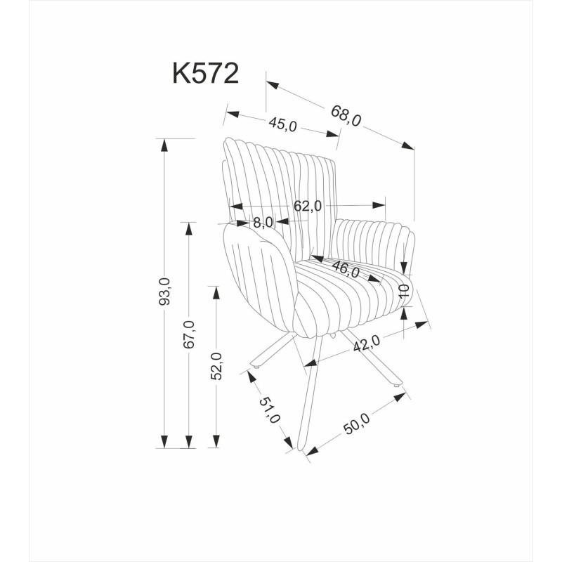 Krzesło obrotowe Denver kremowy