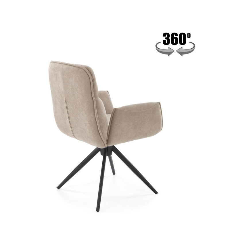 Krzesło obrotowe York ciemny beż