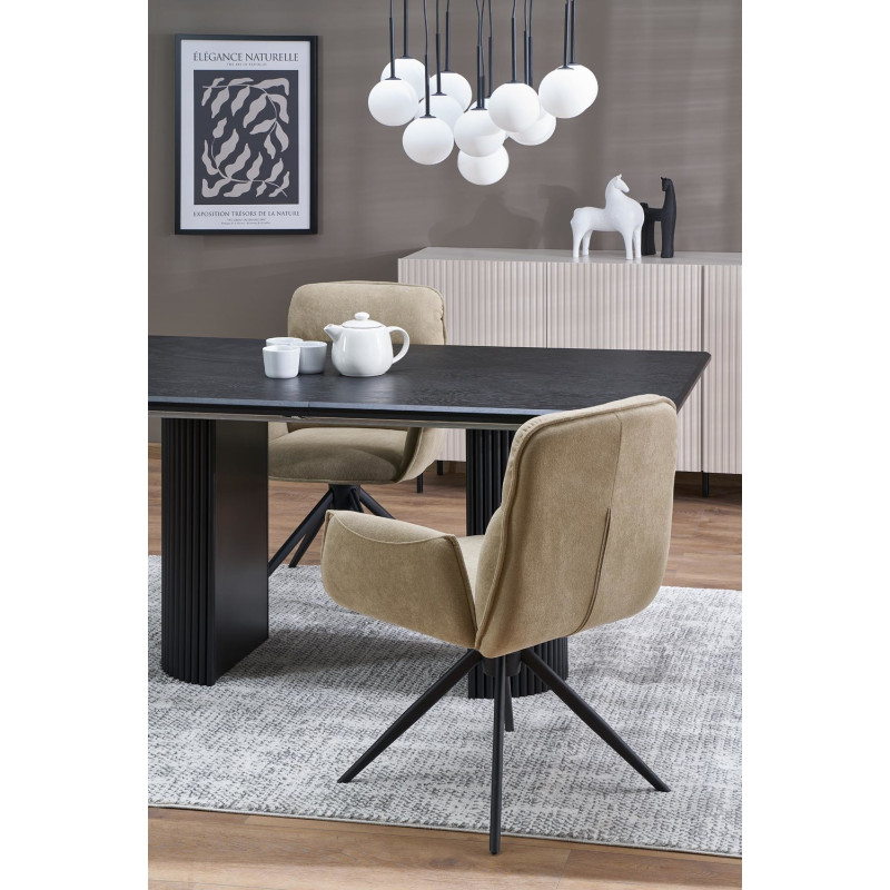 Krzesło obrotowe York ciemny beż