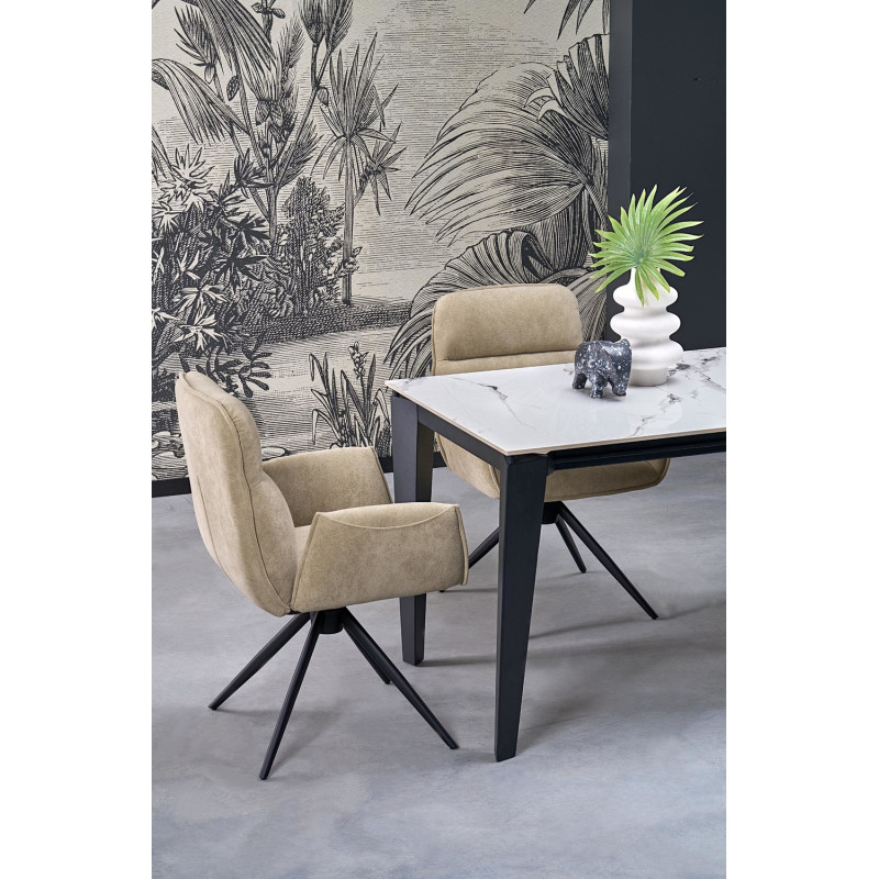 Krzesło obrotowe York ciemny beż