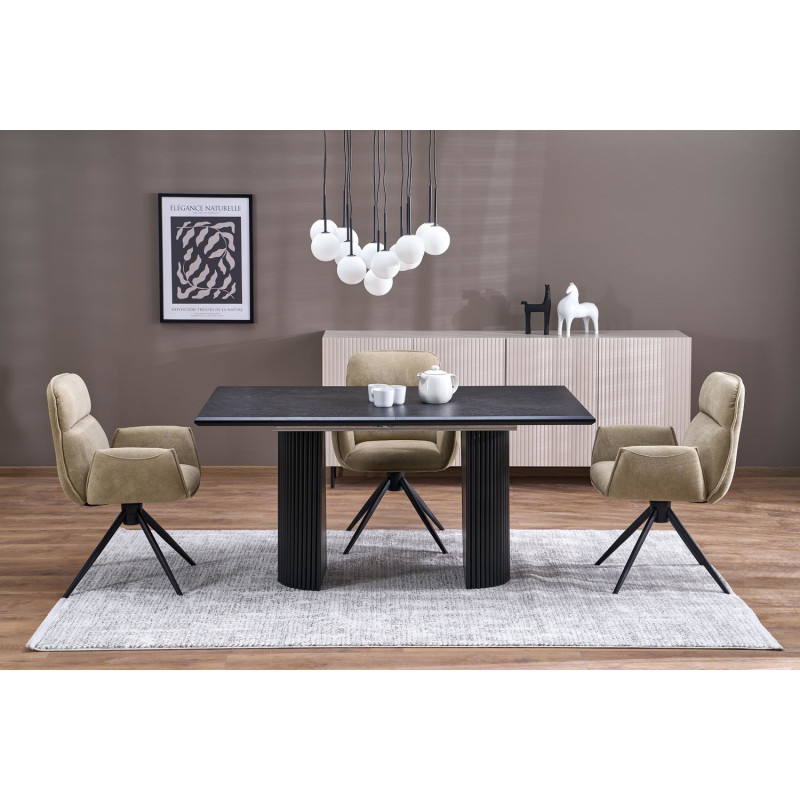 Krzesło obrotowe York ciemny beż