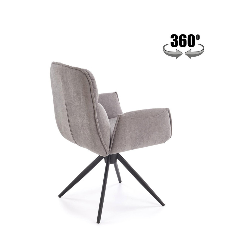 Krzesło obrotowe York popielate