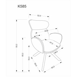 Krzesło obrotowe Cambridge ciemny beż Krzesło obrotowe Cambridge ciemny beż