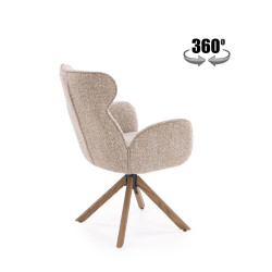 Krzesło obrotowe Cambridge ciemny beż - jasny orzech Krzesło obrotowe Cambridge ciemny beż - jasny orzech