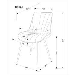 Krzesło tapicerowane Warsaw beż Krzesło tapicerowane Warsaw beż