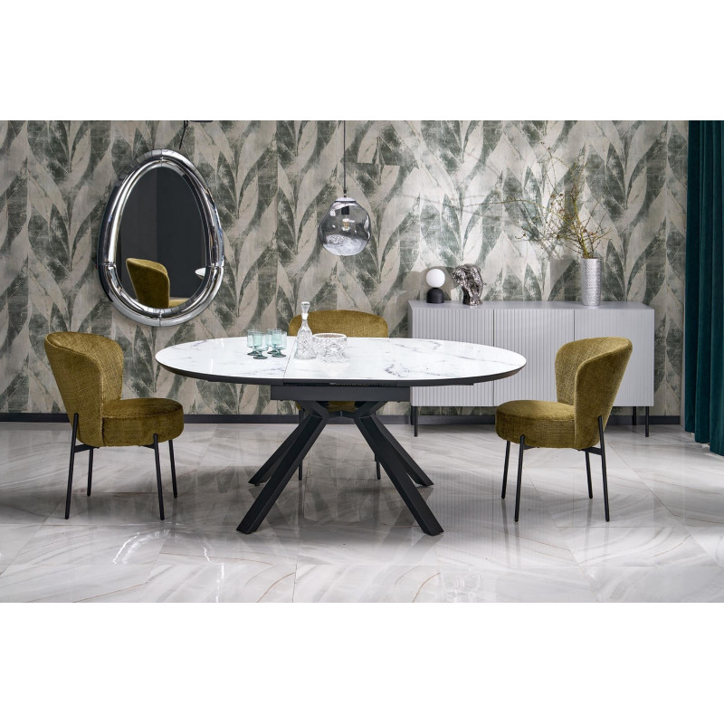 Krzesło tapicerowane Prague oliwkowe