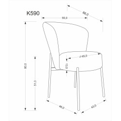 Krzesło tapicerowane Prague oliwkowe Krzesło tapicerowane Prague oliwkowe