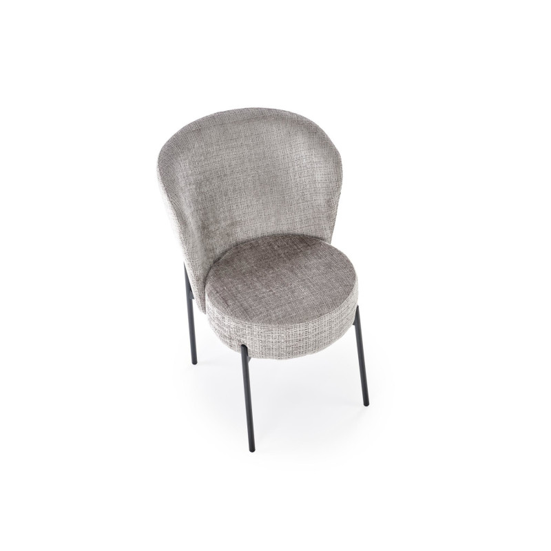 Krzesło tapicerowane Prague popielate