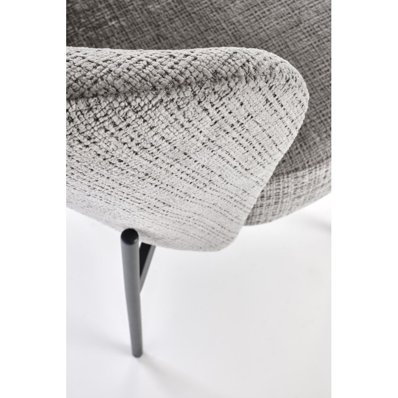 Krzesło tapicerowane Prague popielate