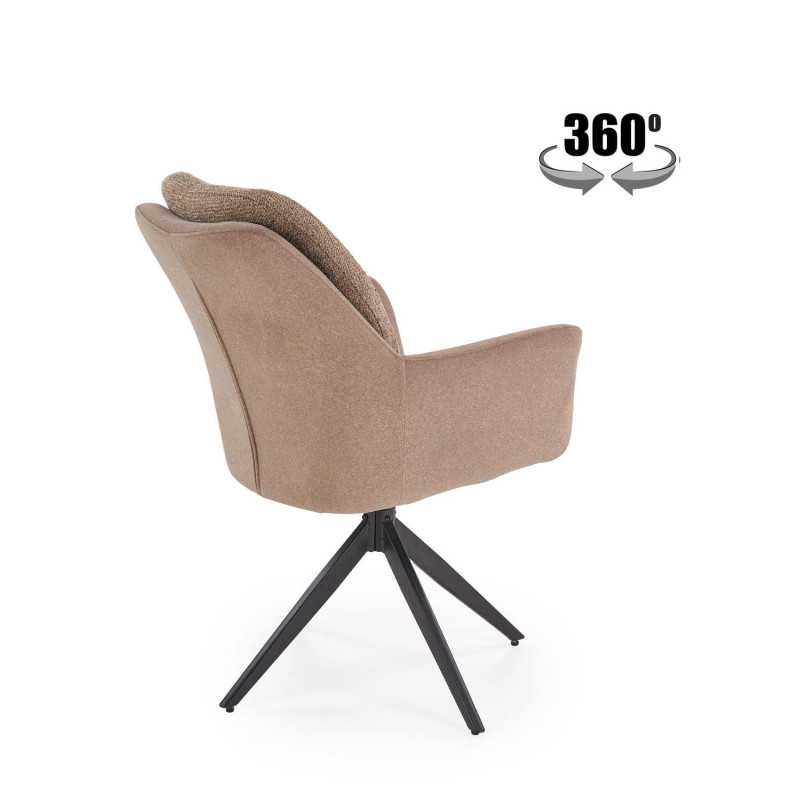 Krzesło obrotowe Riga brązowe