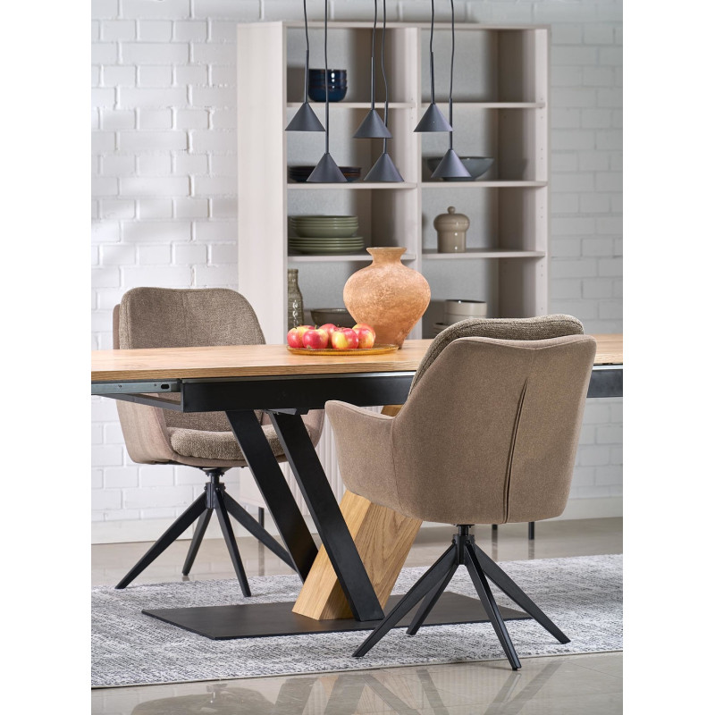 Krzesło obrotowe Riga brązowe