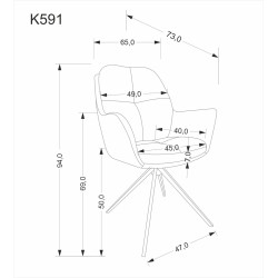Krzesło obrotowe Riga jasny popielaty Krzesło obrotowe Riga jasny popielaty