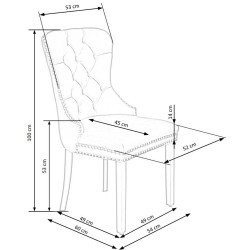 MIYA krzesło czarny / tap: beżowy MIYA krzesło czarny / tap: beżowy