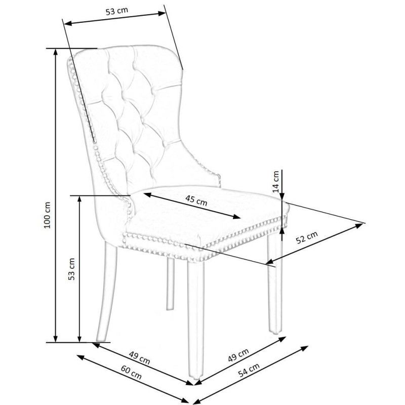 MIYA krzesło czarny / tap: beżowy