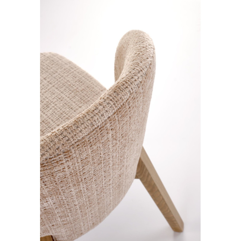 BASSO krzesło jasny orzech / tap: CREMONA 14 (beżowy)