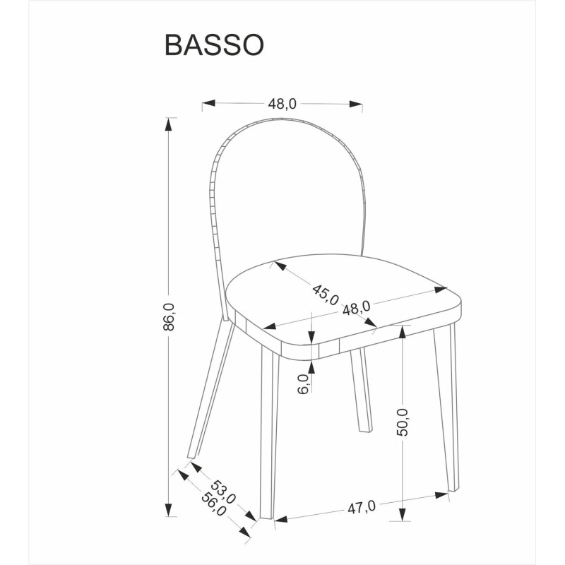 BASSO krzesło jasny orzech / tap: CREMONA 14 (beżowy)