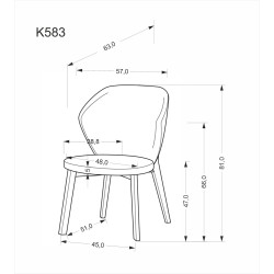 Krzesło MADRID orzechowy / tap: brązowy – beżowy