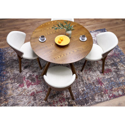 Krzesło MADRID orzechowy / tap: brązowy – beżowy