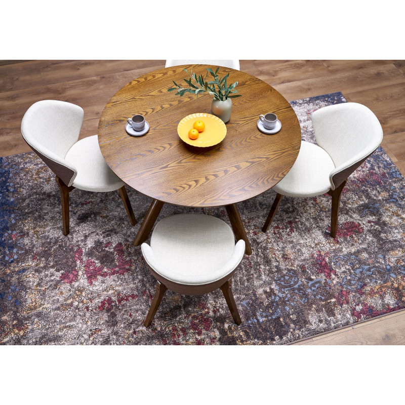 Krzesło MADRID orzechowy / tap: brązowy – beżowy