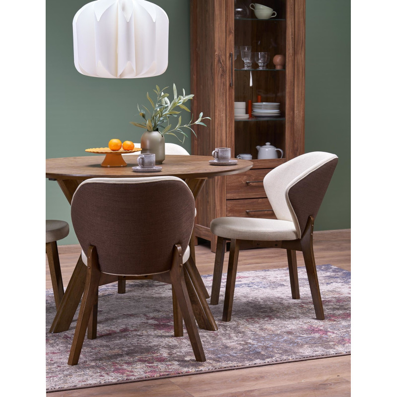 Krzesło MADRID orzechowy / tap: brązowy – beżowy