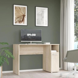 Biurko Dąb Sonoma z półkami i wnęką – Kup teraz na Domowanie.pl